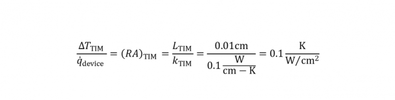 Thermal Resistance TIM Equation